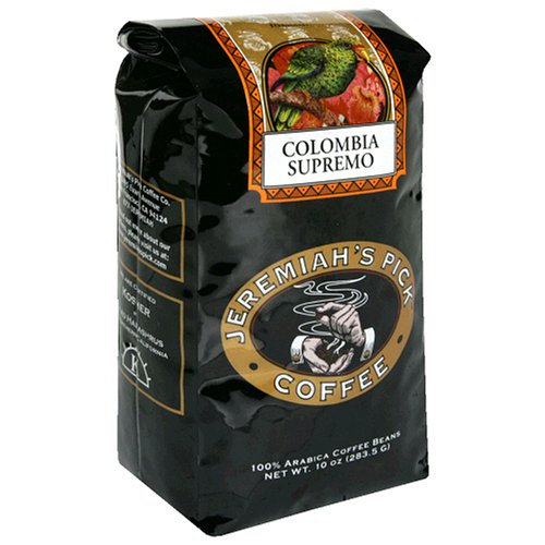 Jeremiah's Pick Coffee Colombia Supremo, Whole Bean, 10-Ounce Bags (Pack of 3) by Colombia Supremo Coffees
