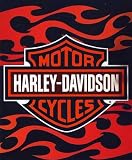Harley Davidson Fleece Blanket - Orange