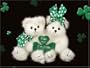"When Irish Eyes Are Smiling" Lucky Lad and Lass Bearington Pair of 8" St. Patricks Day Stuffed Animal with Shamrock