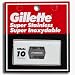 Gillette Super Stainless Double Edge Blades (Pack of 10)
