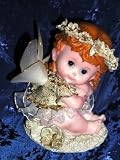 BABY FACE RESIN FLOWER GARDEN FAIRY FANTASY HOME DECOR CURIOUS FAERIE FIGURINE