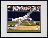 David Wright 2007 Fielding Action Double Matted 8 x 10 Photograph in Black Anodized Aluminum Fr