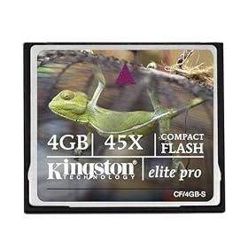 Click here to buy Kingston CF 4GB-S 4 GB ElitePro CompactFlash Card (Retail Package) by Kingston.