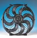 Flex-a-lite 398 Syclone Black 16" S-Blade Reversible Electric Fan