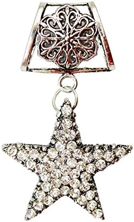Liuanan Silver Crystal Bingbing Star Jewelry Tube Slide Pendant Necklace Scarf Findings