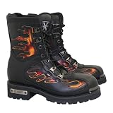 Xelement Women's Fire Starter Lace Up Motorcycle Boots - 9.5
