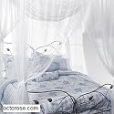 White 4 Corner / Post Bed Canopy Mosquito Net Queen King