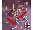 Maxicam Olympic Decline Press with Pro Tabs Weight Bench
