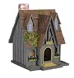 Thatch Roof Chimney Birdhouse