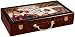 Glossy Wooden Poker Chip Case - Holds 300 Chips, 2 Decks of Playing Cards and Dice