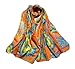 Leegoal Peacock Feather Printing Scarf Women Girl Shawl Chiffon Scarves