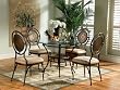 Basil "Antique Brown" Dining Table Base (Glass Top sold separately) By Powell Furniture
