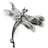 Clear Crystal Dragonfly Gorgeous Brooches And Pins