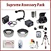 Supreme Accessory Package For The SONY DCR-DVD650 DVD850 DVD910 DVD610 DVD710 DVD810 CAMCORDERS. Package Includes Extended Life Replacement Battery Pack, Rapid 110/220V Home & Car Charger, 16GB Hi Speed Error Free Memory Card, Professional 0.45x Wide Angle Lens, Professional 2X Telephoto Lens, 3 Piece Pro HD Filter Kit, Video Light, Professional Tripod, Deluxe Carrying Case and More