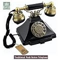 Ornate Vintage Style Old Fashioned Telephone - Black