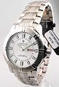 MENS CROTON STEEL AUTOMATIC DAY DATE WATCH CA301088SSSL