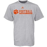 adidas Clemson Tigers Ash Football Practice T-shirt