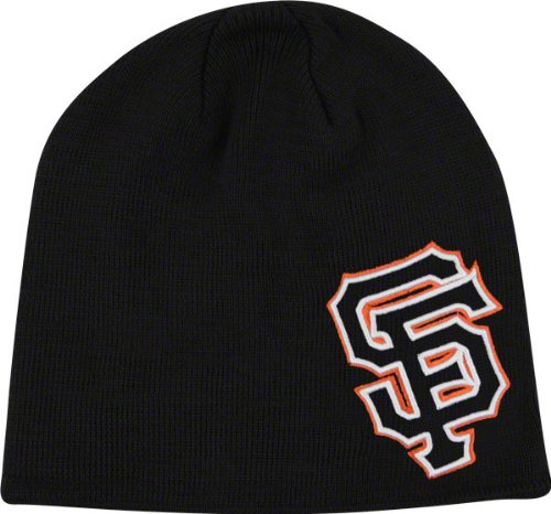 MLB Men's San Francisco Giants Mammoth Beanie Knit (Black, One Size)