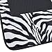 A Set of 4 Universal Fit Animal Print Carpet Floor Mats for Cars / Truck - Zebra White Tiger