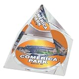 MLB Detroit Tigers Comerica Park Crystal Pyramid Paperweight
