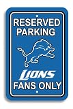 NFL Detroit Lions Plastic Parking Sign