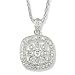 Diamond (.18 ctw) Flower Pendant in White Gold
