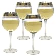 Colin Cowie Gold Trimmed Wine Glasses - Set of 4 (fls)