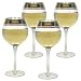 Colin Cowie Gold Trimmed Wine Glasses - Set of 4 (fls)