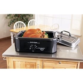 Hamilton Beach 32184 18-Quart Roaster Oven with Serving Lid and Buffet Pans, Black