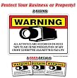 SECURITY CAMERA SIGNS ~Sign~ 3 Signs & 3 Free Decals burglar video warning