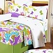 Blancho Bedding - [Green Purple Butterflies] Luxury Bed In A Bag Combo 300GSM