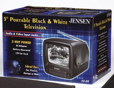 5 Black & White Tv With Radio (RT068-BLACK)