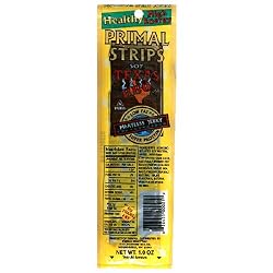 Primal Spirit Meatless Jerky, Texas Barbecue Flavor, 1-Ounce Pouches (Pack of 24)
