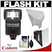 Precision Design DSLR300 High Power Auto Flash with Softbox + Bounce Diffuser Kit for Canon Rebel T2i, T3i, T3, EOS 60D, 7D & 5D Mark II Digital SLR Cameras