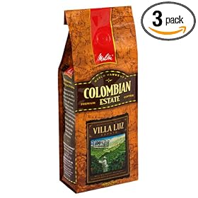 Melitta World Harvest Colombian Estate Coffee, 10-Ounce Bags (Pack of 3)