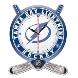 NHL Tampa Bay Lightning High Definition Clock - Hockey Stick and Puck