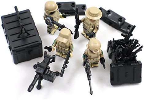 US Army Soldier Building Block Minifigures and Mini Figure Weapons / Guns / Accessories