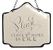 America Retold White Enamel Sign, Leave Your Shoes Here, 6