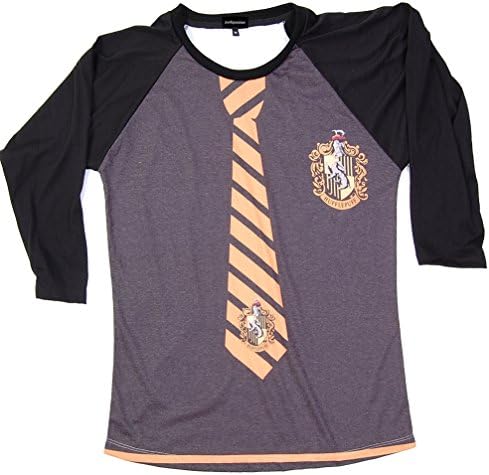 Punkpassion Women's Harry Potter Hufflepuff Uniform White Baseball Raglan T-Shirt Medium