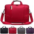 BRINCH(TM) 15.6 inch New Soft Nylon Waterproof Laptop Computer Case Cover Sleeve Shoulder Strap Bag with Side Pockets Handles and Detachable for Macbook Pro Retina 15 inch Mini Asus/DELL/HP/Samsung ,Colour Red