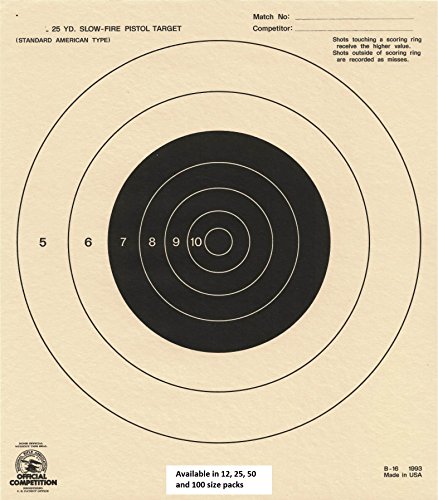 DOMAGRON 25 Yard Slow Fire Pistol Target Official NRA Target B-16
