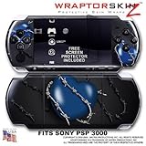 Barbwire Heart Blue WraptorSkinz Skin and Screen Protector Kit fits Sony PS ....