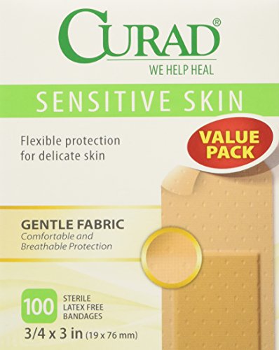 Curad Sensitive Skin Bandages, 3/4