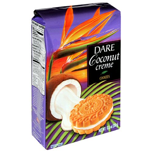 Dare Cookies, Coconut Crème, 12.3-Ounce Packages (Pack of 12) by Coconut Cookies