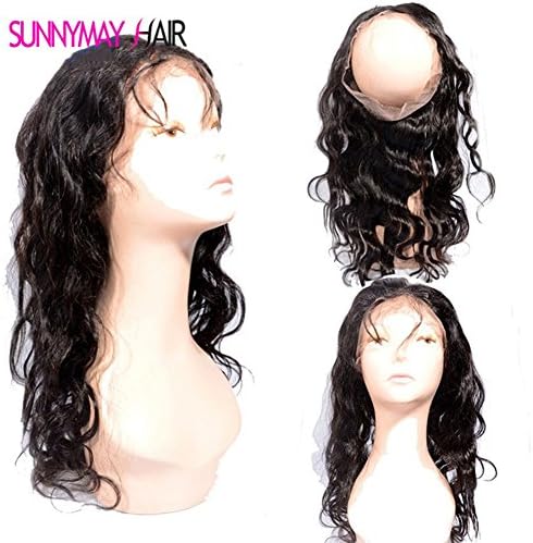 Sunnymay Hair Custom Body Wave 360 Lace Band Frontals Back Lace Frontal Closure With Natural Hairline Baby Hair For Black Women 16inch