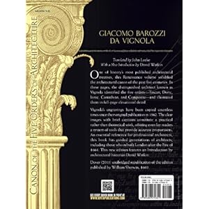 Canon of the Five Orders of Architecture (Dover Architecture)