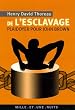 De l'esclavage : Plaidoyer pour John Brown