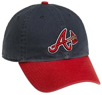 Atlanta Braves Franchise Fitted Baseball Cap with Red Visor and Thawk Logo