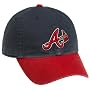 Atlanta Braves Franchise Fitted Baseball Cap with Red Visor and Thawk Logo