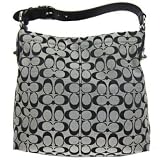 Authentic Coach Signature Penelope Shoulder Bag 16538 Black White